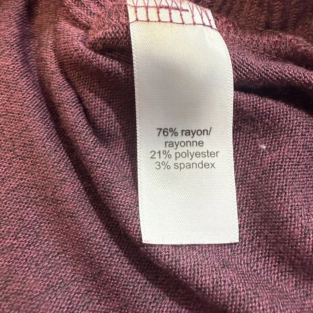 Maurices Burgundy Cozy Long Sleeve Cowl Neck Tunic Sweater, Size L - Image 3