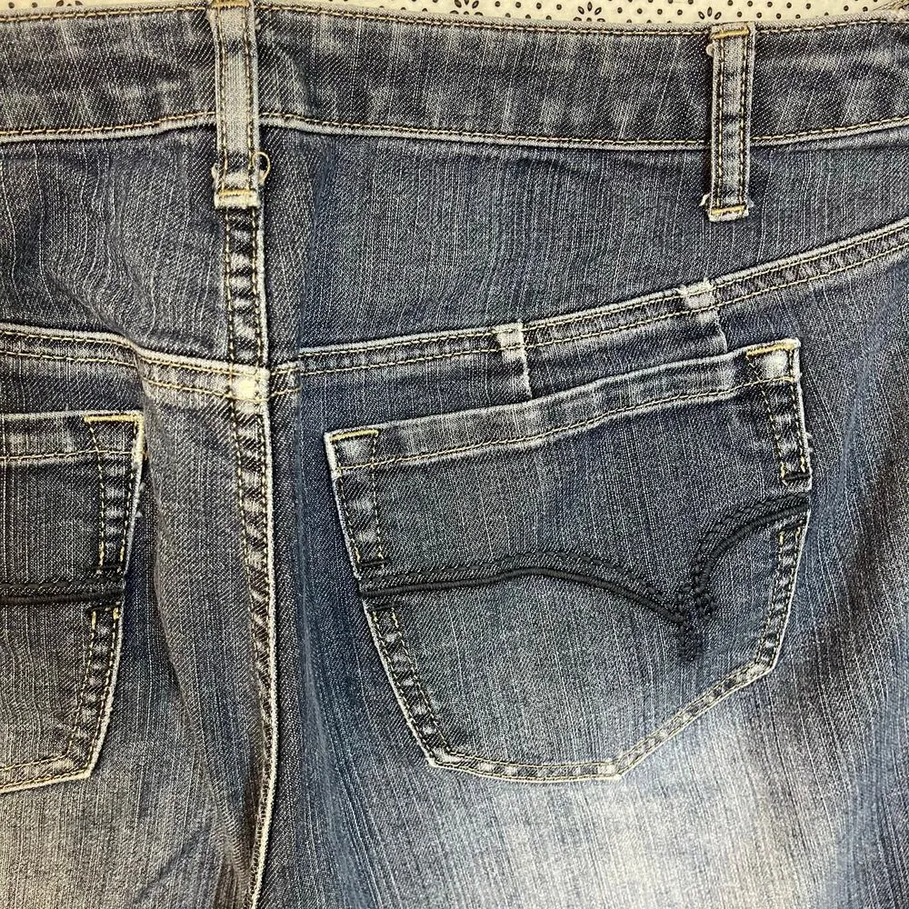 Fashion Bug Bootcut Jeans 20 Petite High Rise Stretch Denim Classic Wash - Image 4