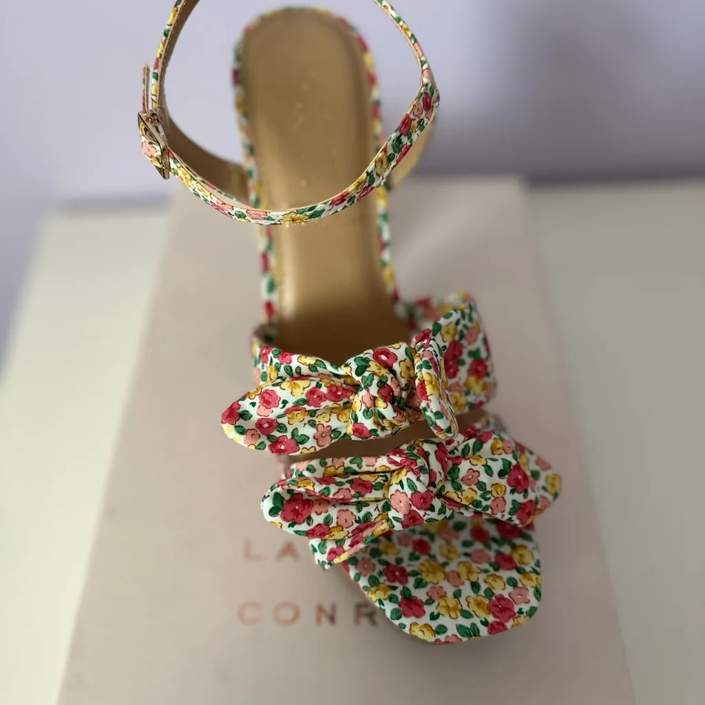 LC Lauren Conrad Multicolor Floral Platform Heels - Image 6
