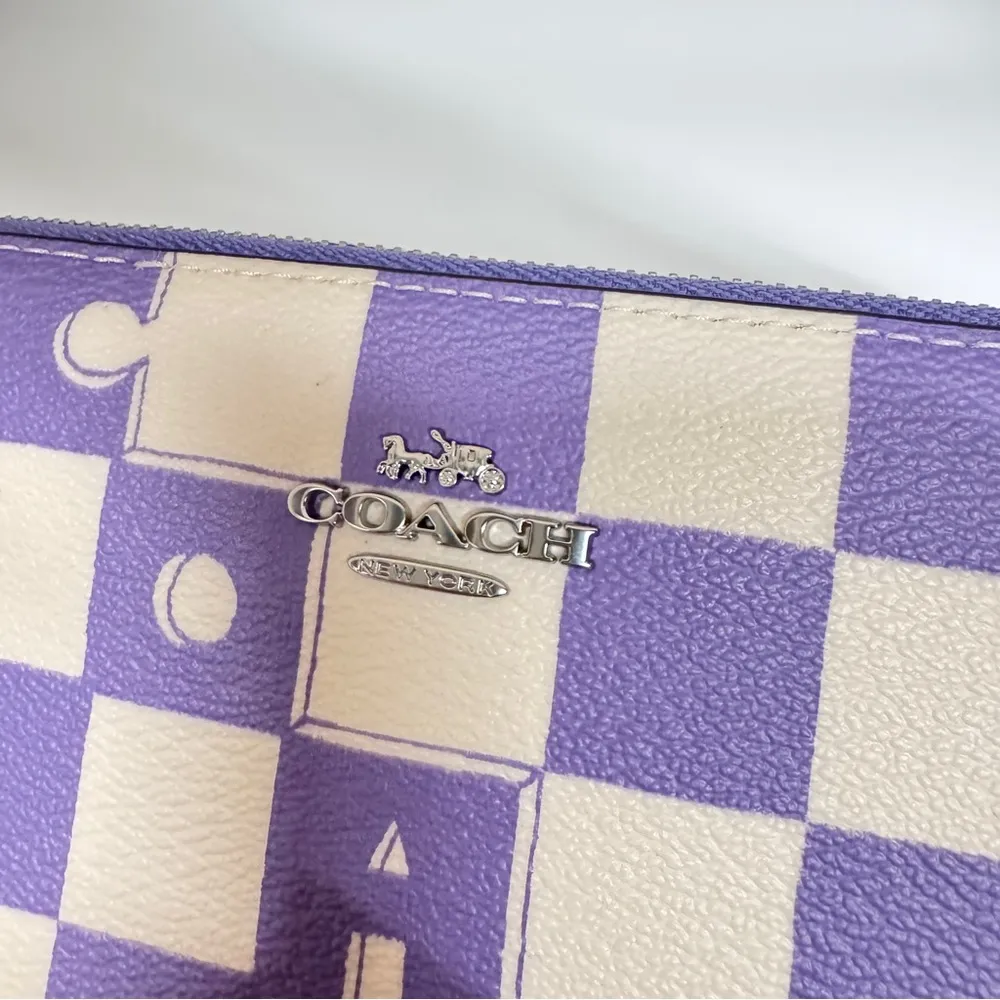 NWT Coach Medium Id Zip Wallet With Checkerboard Print CR789 - Image 6