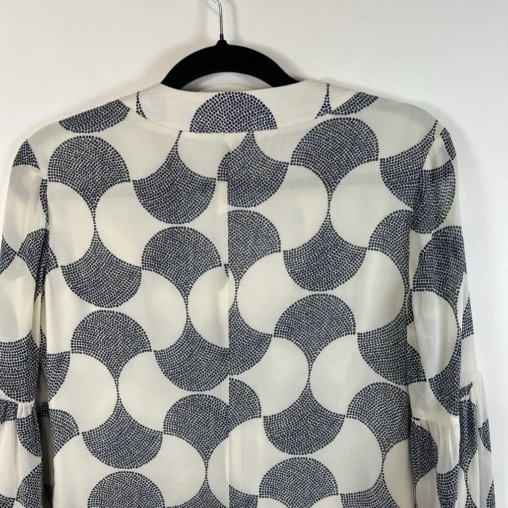 Trina Turk‎ Bonita Bell Sleeve Silk Mini Dress Women’s Size 4 Boho 70’s Hippie - Image 8