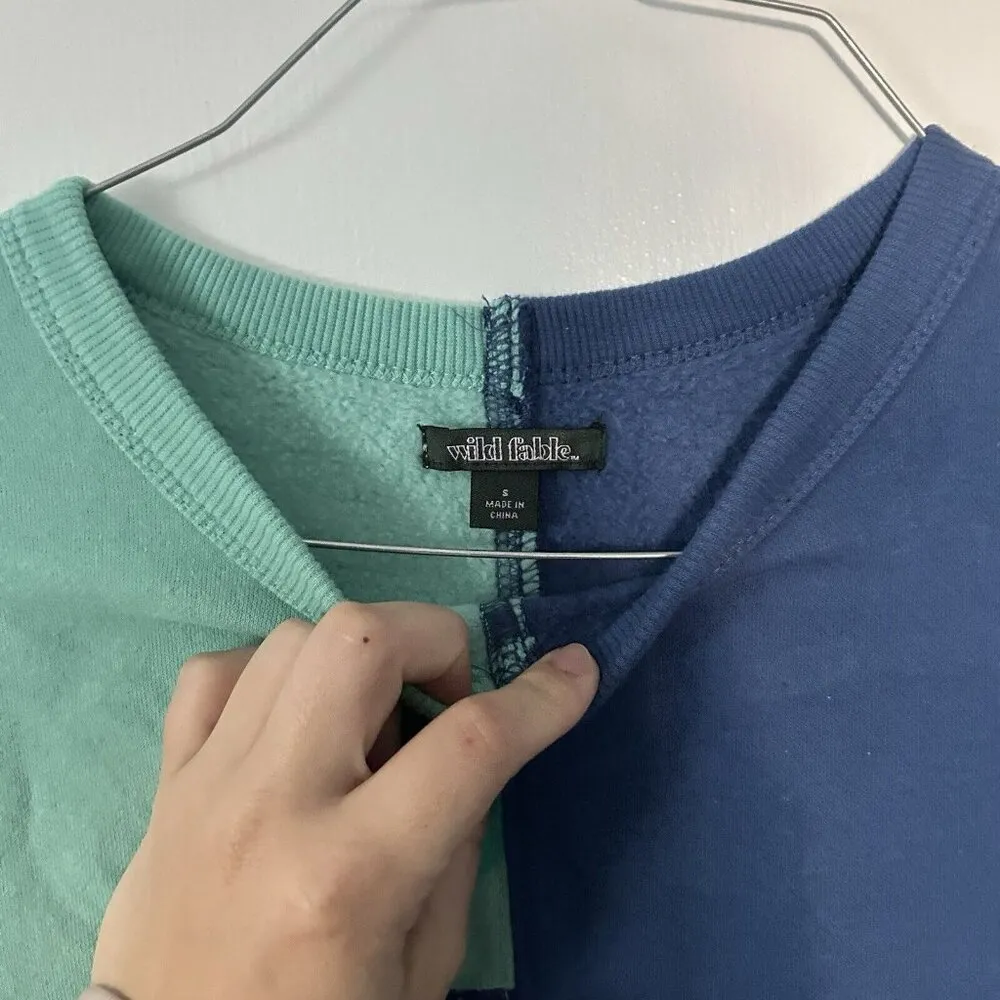 Wild Fable Niagar York Long Sleeve Colorblock Graphic Sweatshirt Women’s Size S - Image 4