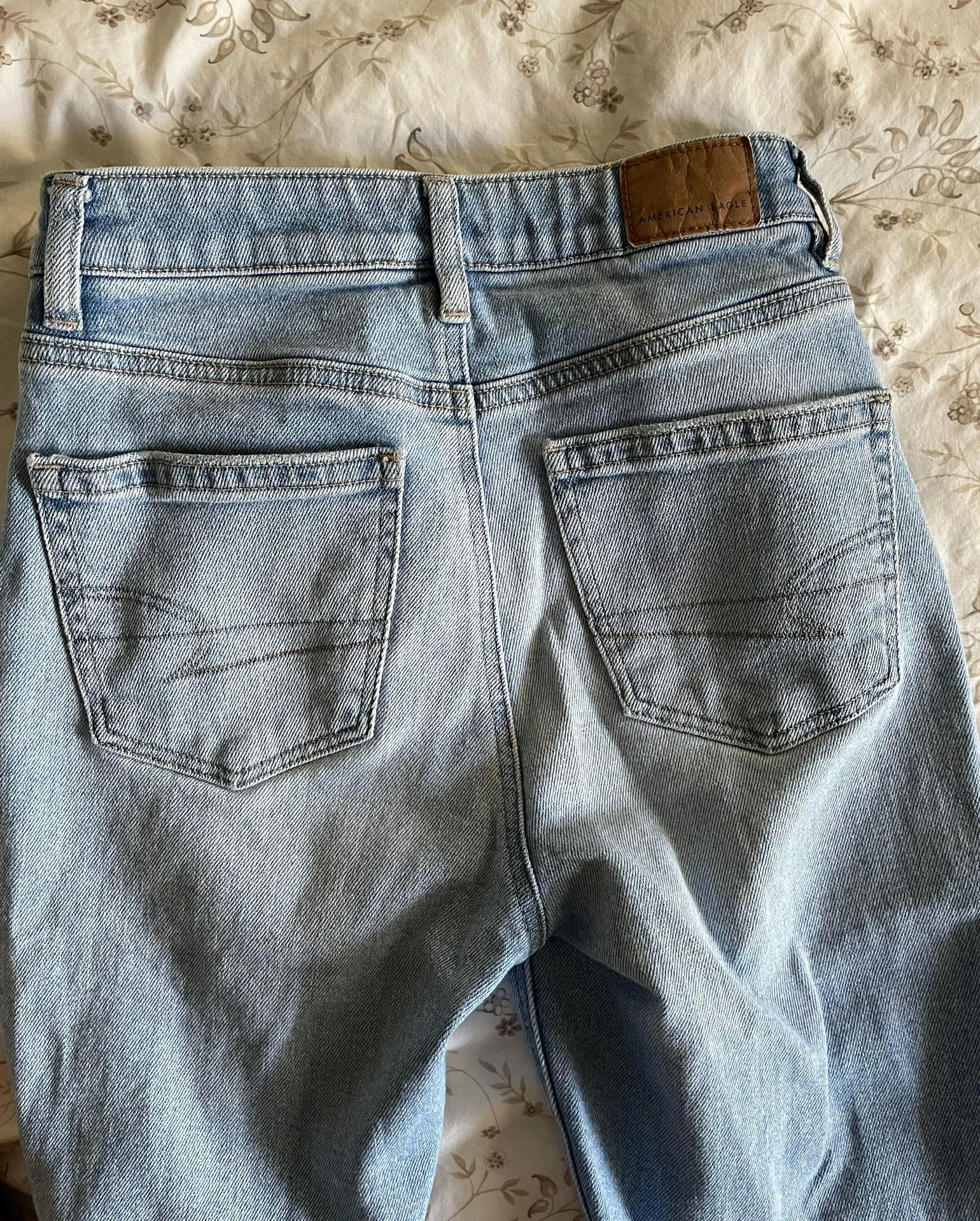Ripped Light Wash Mom Jeans - Image 5