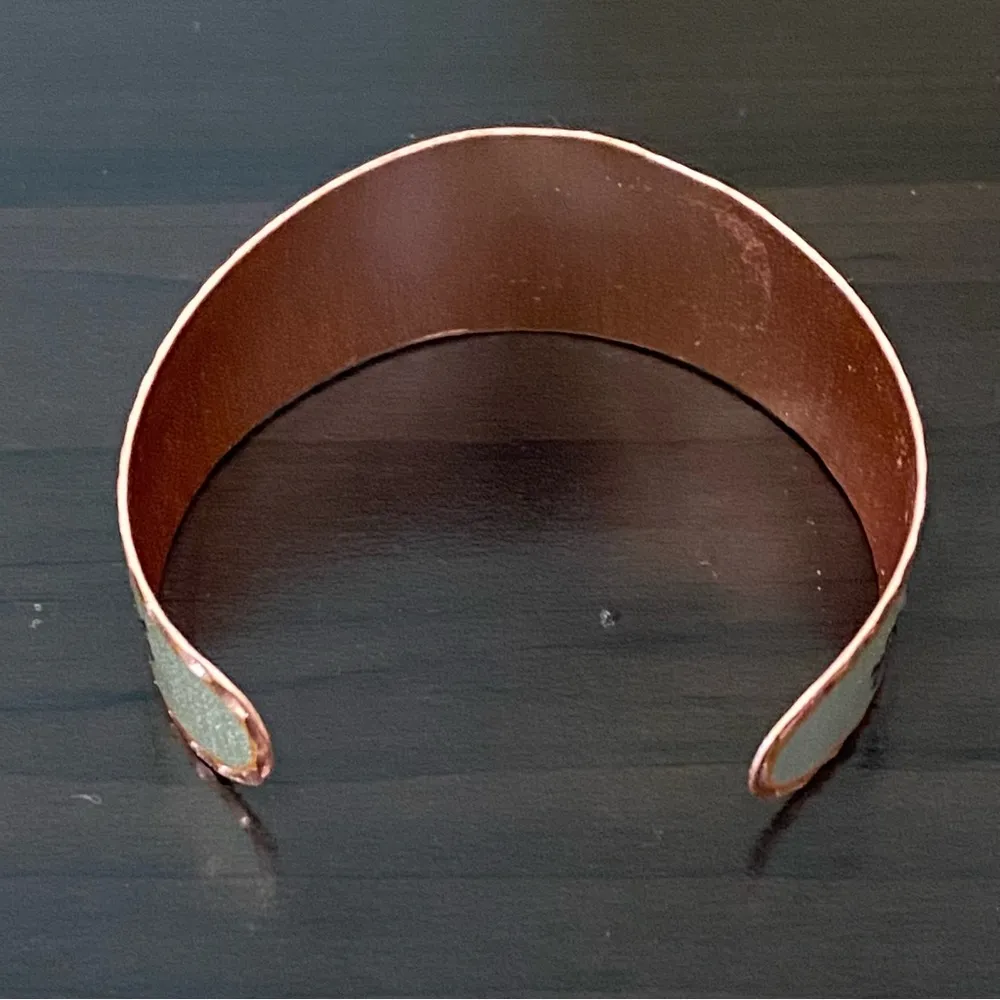 Hummingbird Handmade Artisan  Copper Open Cuff Bangle Bracelet - Image 7