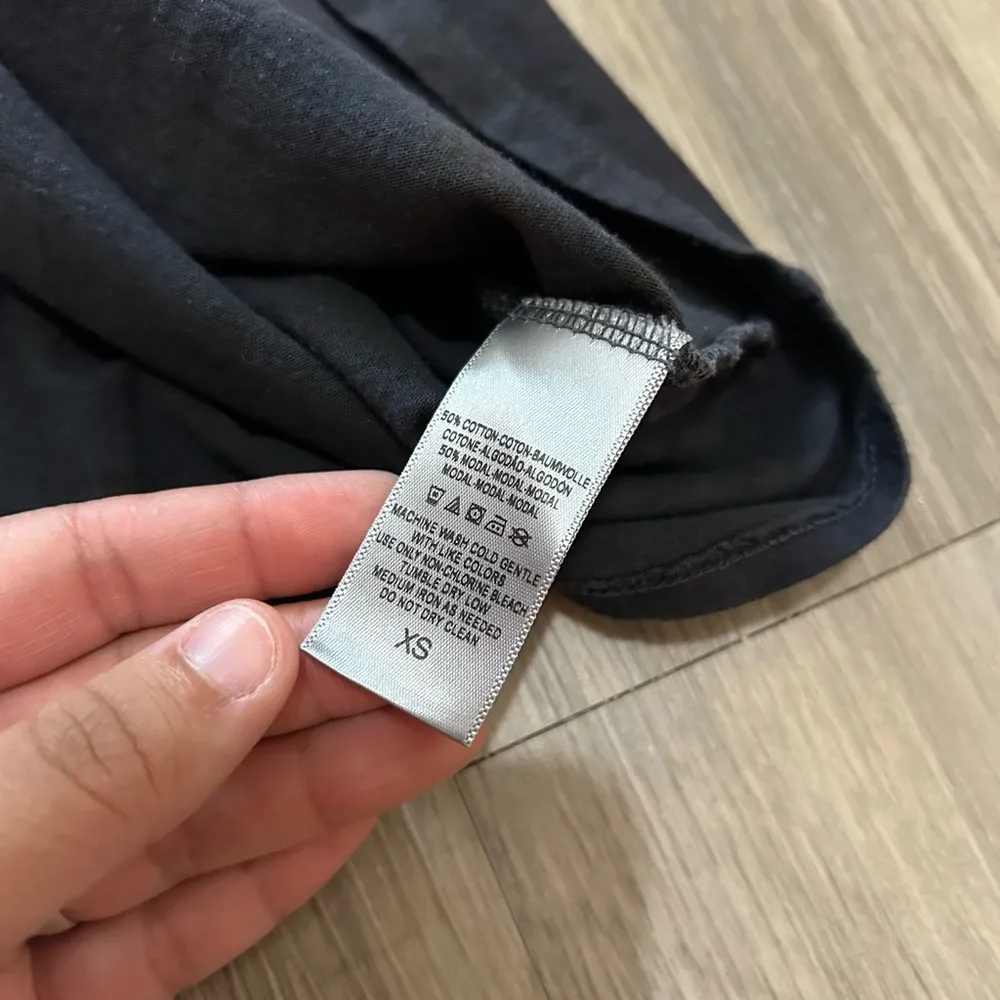 Anthropologie Pure + Good Top Scoop Neck Floral Ombré Grey Pattern - Image 6