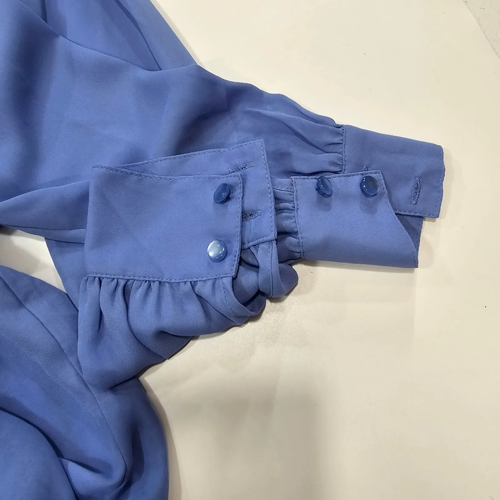 Superdown Kaycie Drape Neck Romper in Blue XXS - Image 7