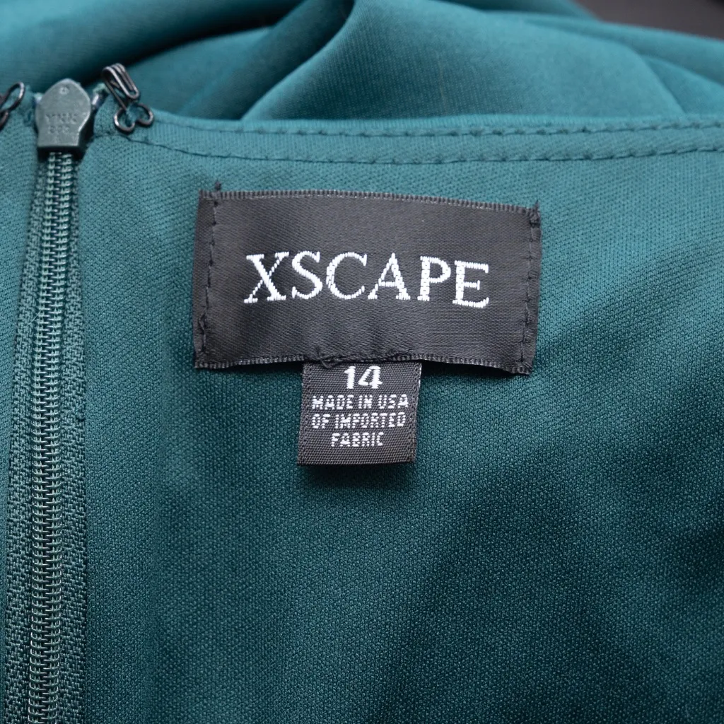 Xscape | Long Sleeve Scuba Ruched Gown - Image 4