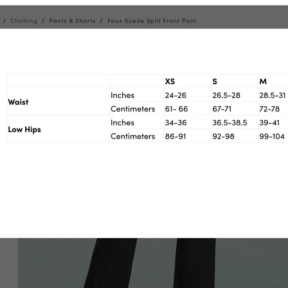 Commando  Faux‎ Suede Split Front XS Black Pant - Image 8