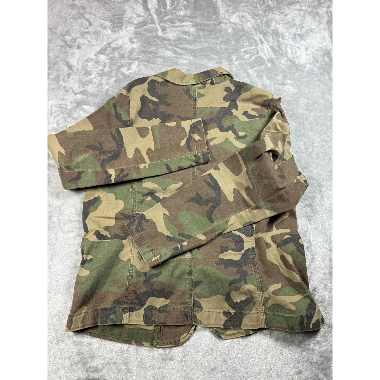 Tripp NYC Jacket Womens Large Camouflage Camo Button Blazer Casual Streetwear - Image 9