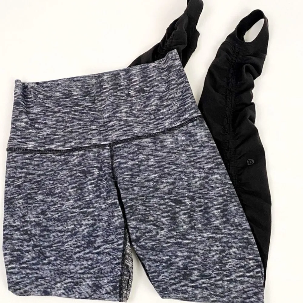 Lululemon Wunder Under Pant *Stirrup Dramatic Static White Black / Black - Image 9