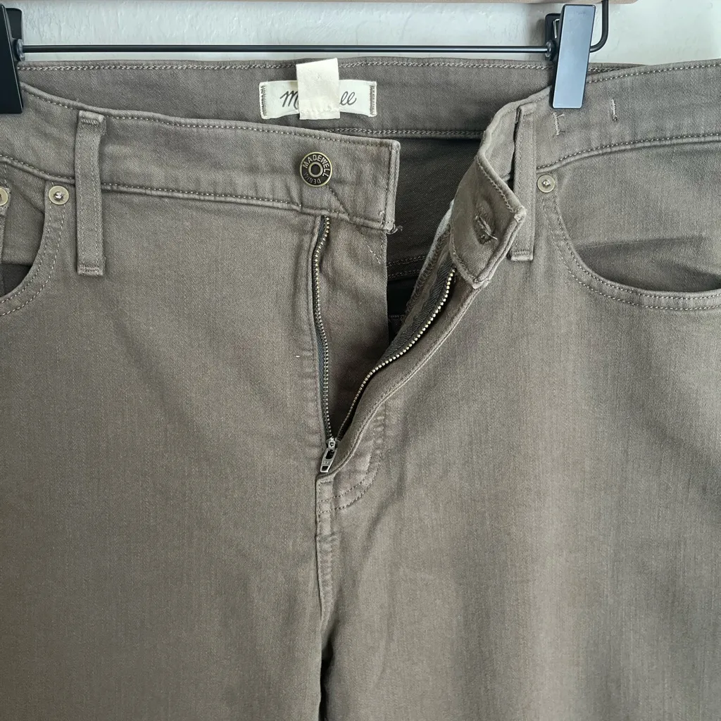 Madewell Mid Rise Kick Out Flare Jeans Driftwood Brown Size 33 - Image 5