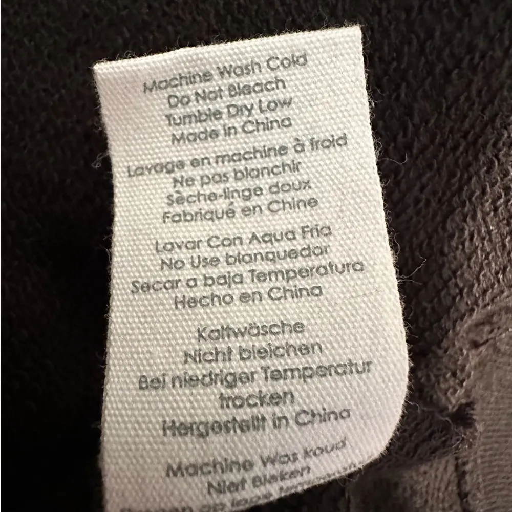 PJ Salvage Lightning Bolt & Star Black Sweatshirt Distressed Hem Design Small - Image 3