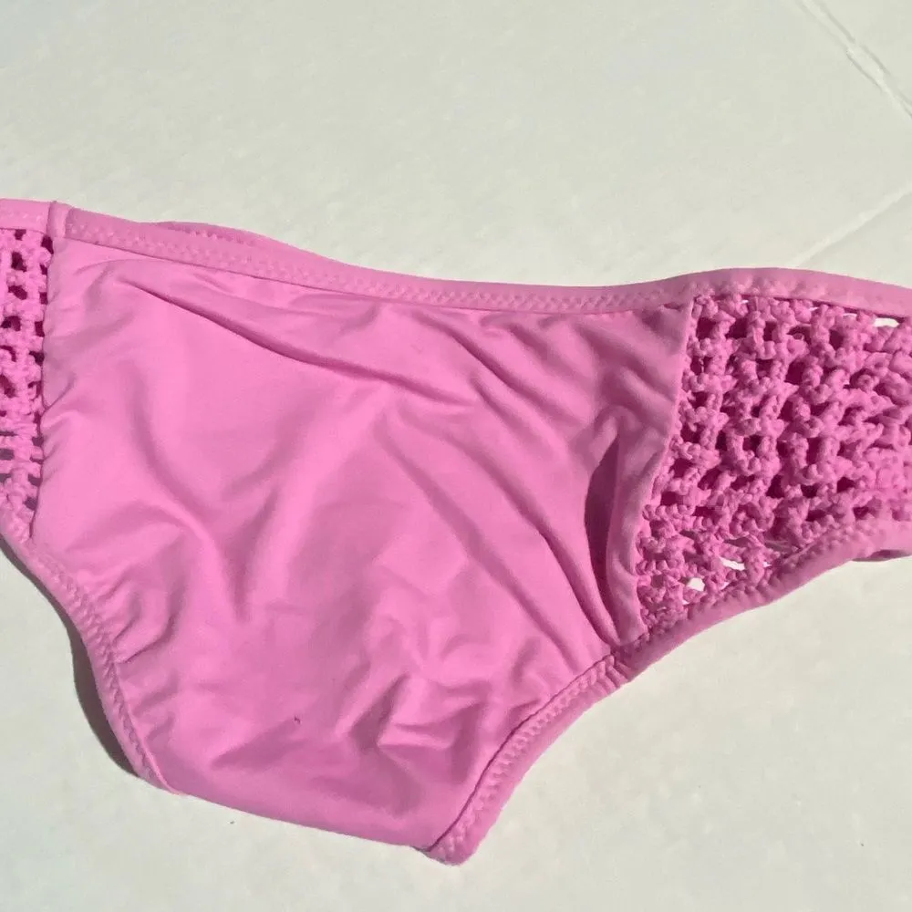 frankie's bikinis  Crocheted Pink Bikini‎ Bottom - Image 7