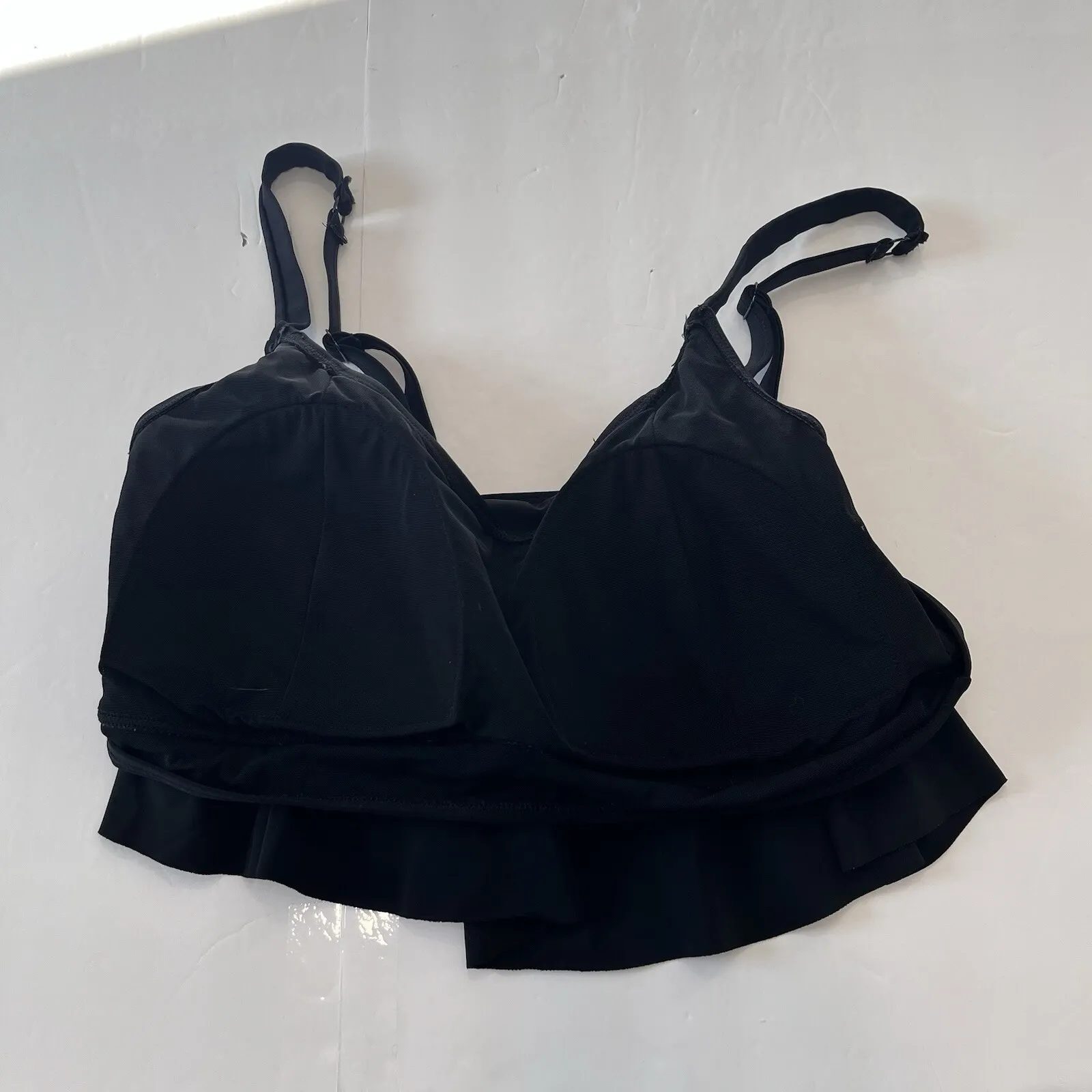 Torrid Black Adjustable Convertible Wireless Straight Flounce Bikini Top Size 2X - Image 12