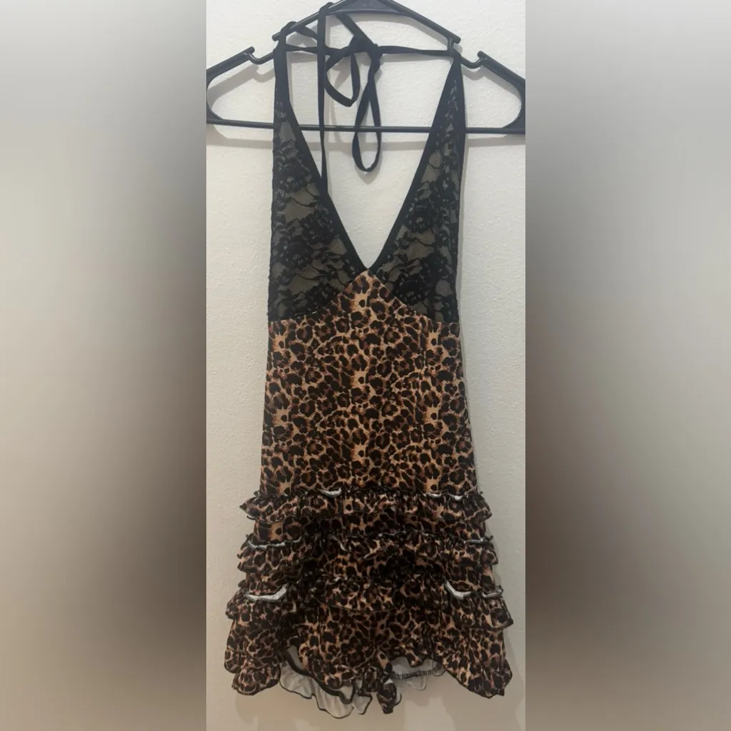 SHEIN Animal Print Halter Jumpsuit - Image 4