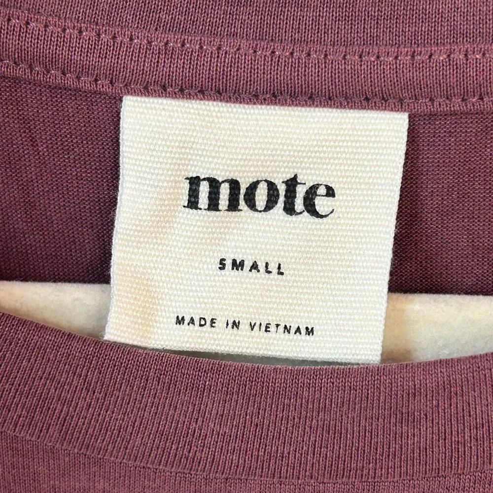 Anthropologie Mote burgundy Peplum tunic Lagenlook, flowy, sheer bottom tank SM - Image 3