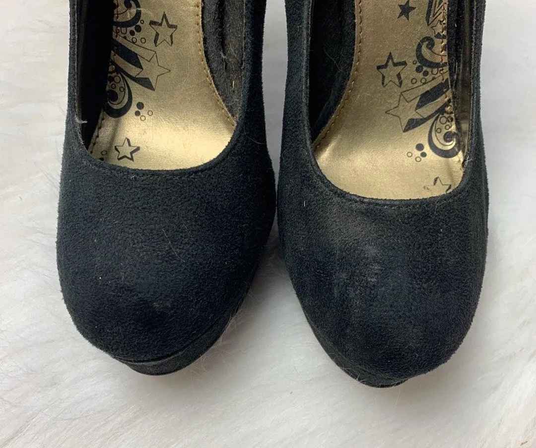 Brash Basic Suede Black Pumps - Image 4