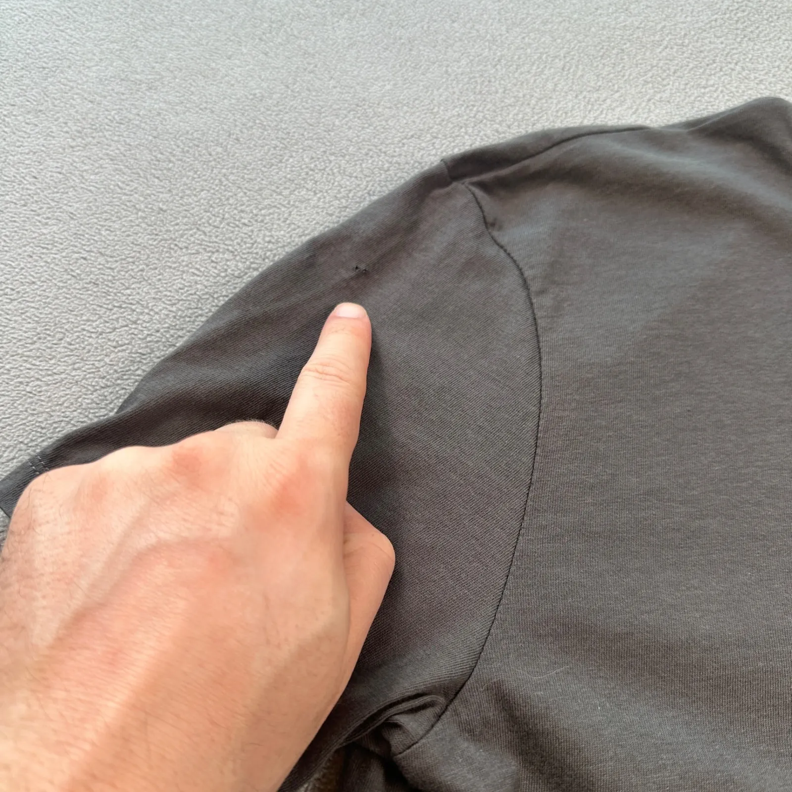 ZARA Essentials Deluxe Cotton T Shirt Size L Womens Gray Short Sleeve Crew Neck - Image 6