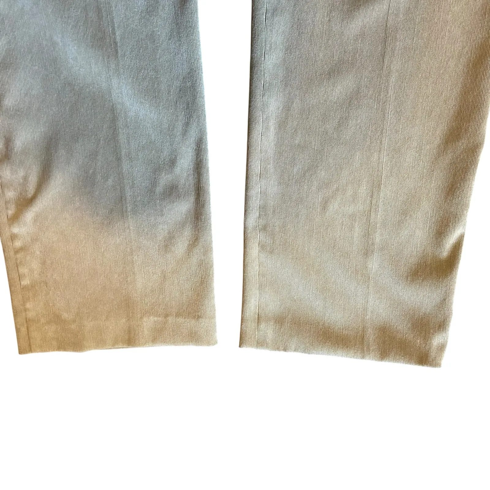 Corduroy Pants Soft SZ 14 High Rise Straight Leg Office Chic New Directions Tan - Image 4
