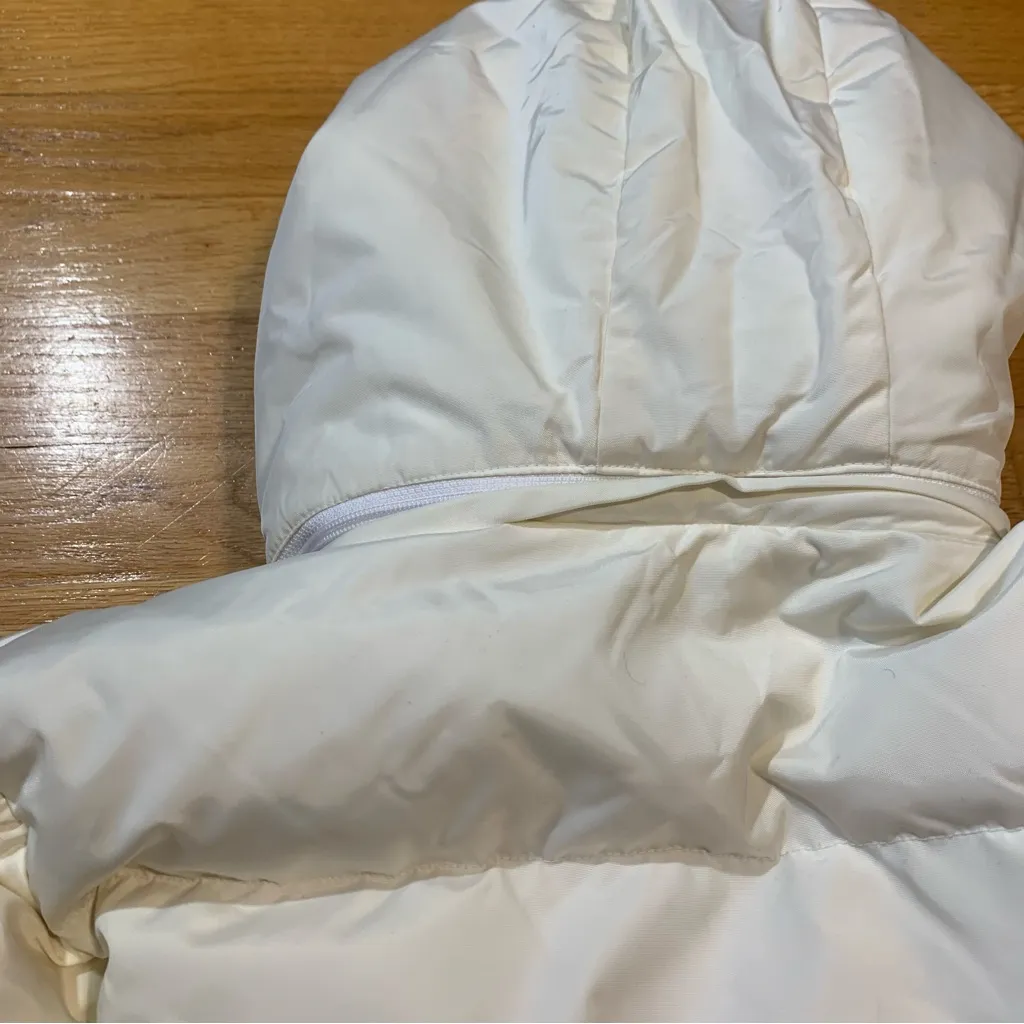 Guess Down Feather Hooded Puffer Winter Jacket White Women’s Large - Image 10