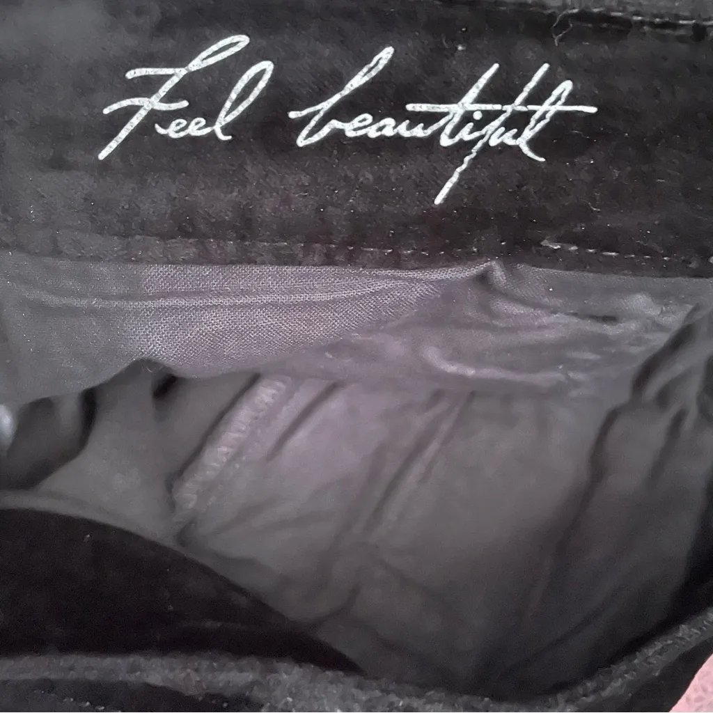 White House Black Market Black Plush Velvet Pants Size 4 - Image 8