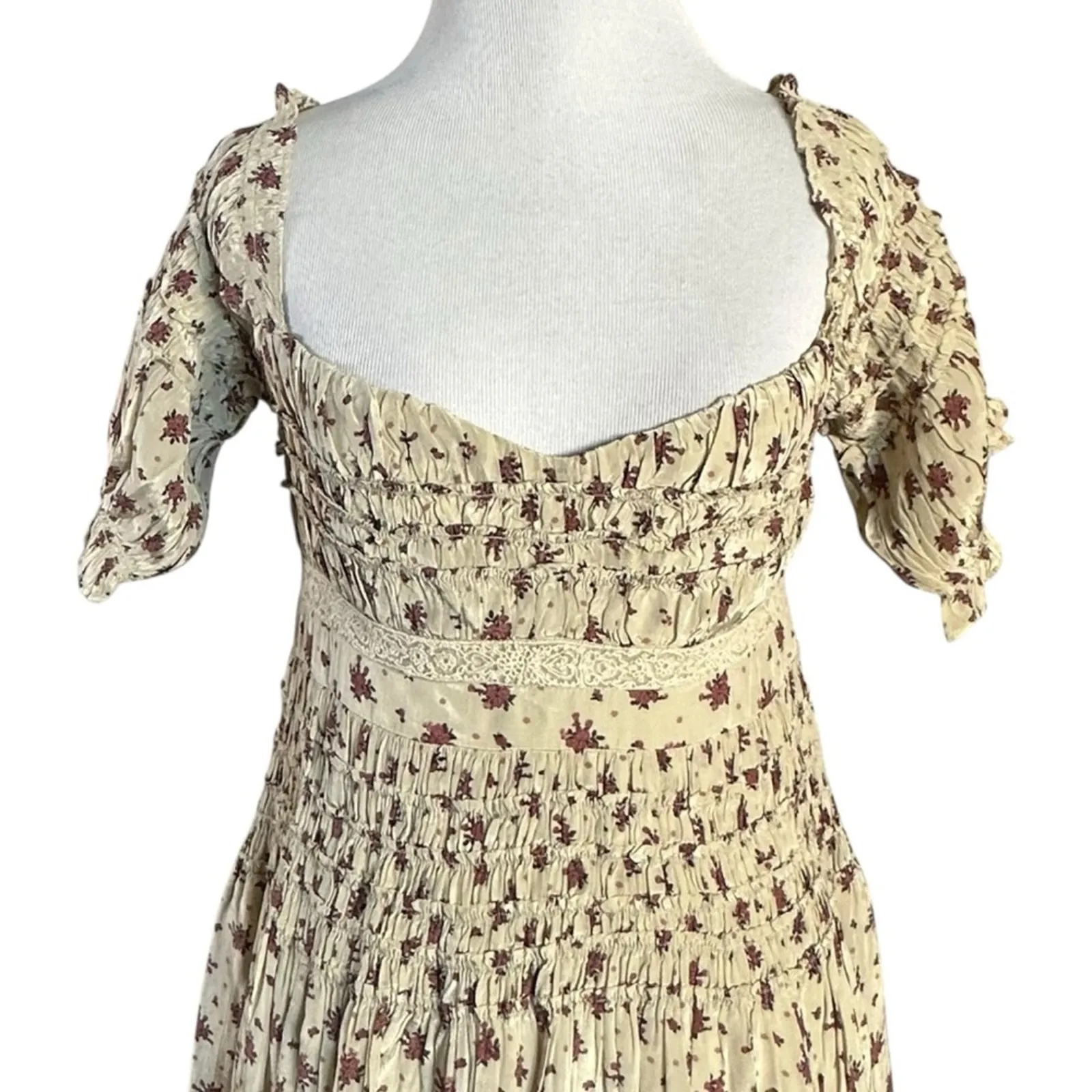 Free People Dainty Cottage Ethereal Bali Juniper Midi Dress 12 NWT Lace Floral - Image 13