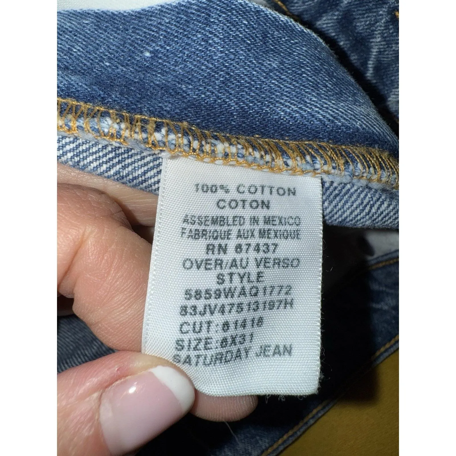 VTG Y2K Ralph Lauren Polo Jeans Women's 6 31 Saturday‎ Blue Cotton Denim - Image 7