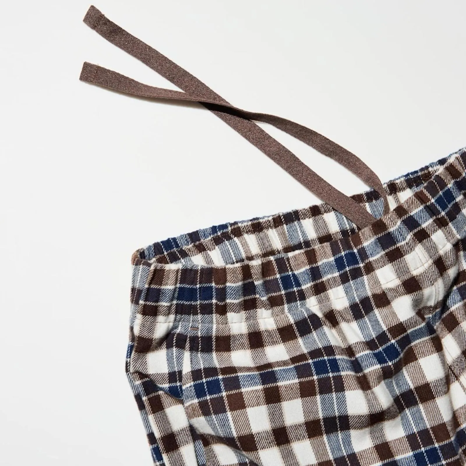 Uniqlo Flannel Pants | Checked NWT Brown Large - Image 4