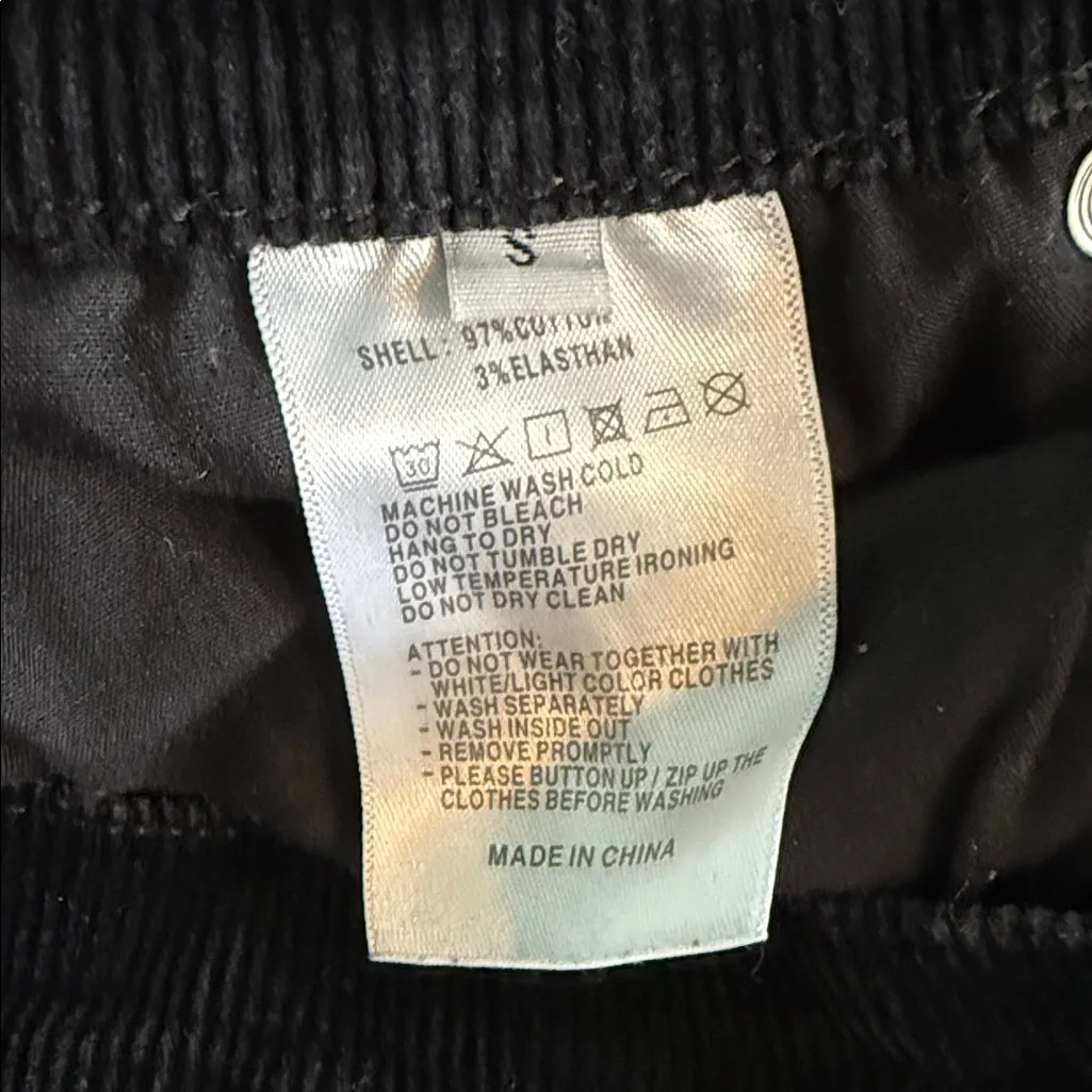 Brandy Melville Size Small Black Corduroy Women's Teen Girl Mini Skirt - Image 7