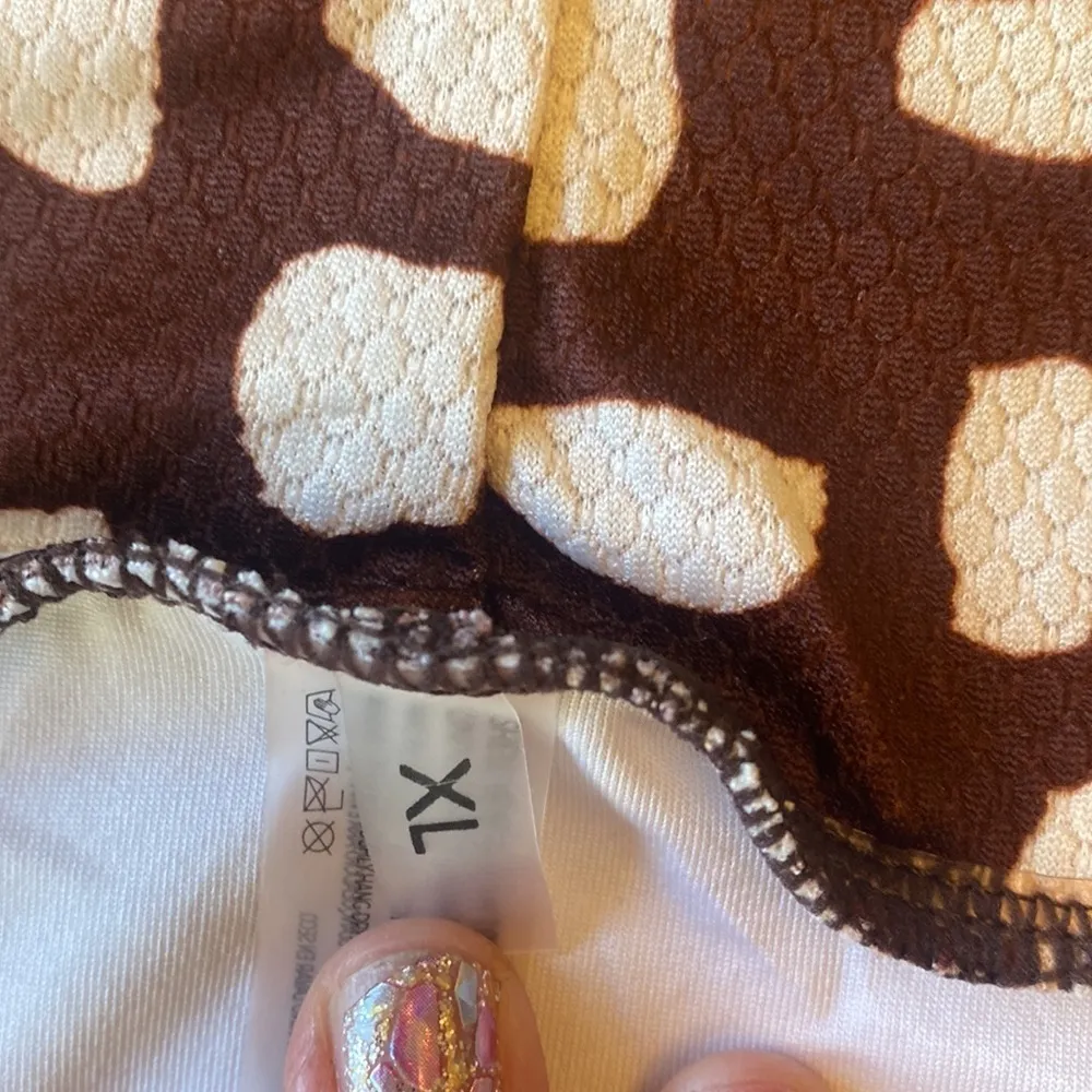 Live‎ life on the beach brown high waist swim bottoms new with tags size XL - Image 4