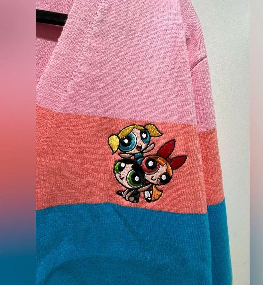x Cartoon Network The Powerpuff Girls Pastel Oversized Cardigan - Image 4