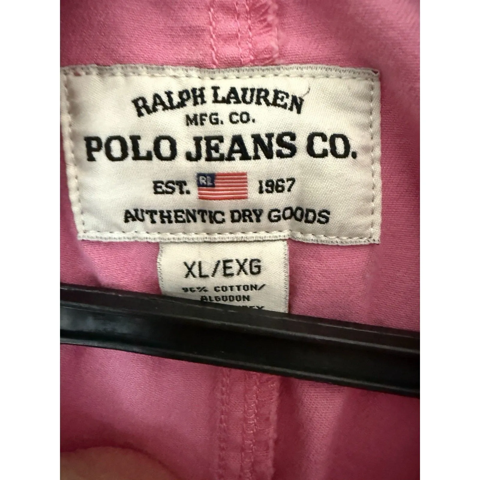 Ralph Lauren Women's Pink  Denim Jean  Jacket Size XLarge  Vintage Trucker XL - Image 3