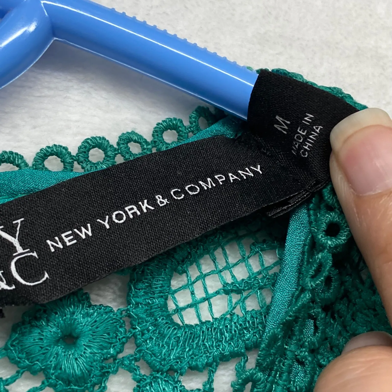 New York & Company Lace Dress Floral‎ Green Cocktail Party Elegant Medium - Image 4