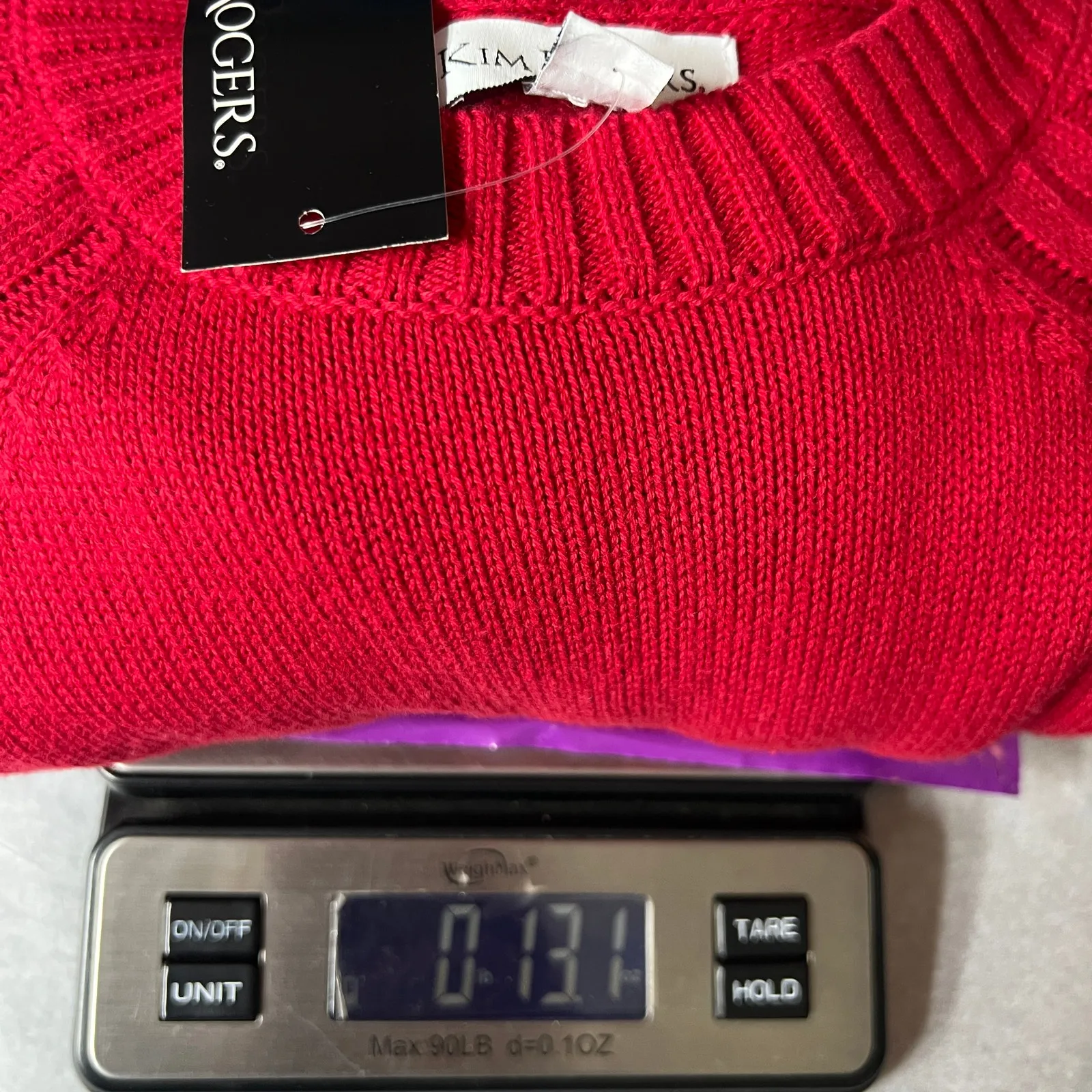 Kim Rogers Cotton Red Pullover Knit Women's Sweater Size Medium Breathable - Image 11