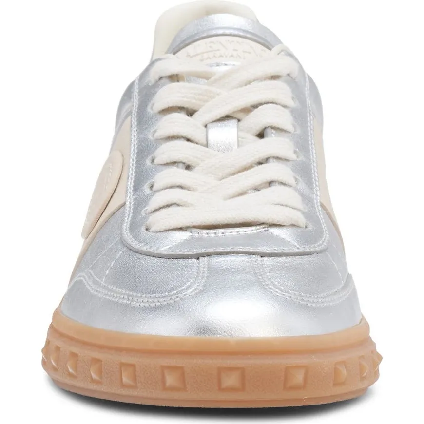 Valentino Garavani Upvillage Metallic Silver Low Top Sneakers 10.5 - Image 4