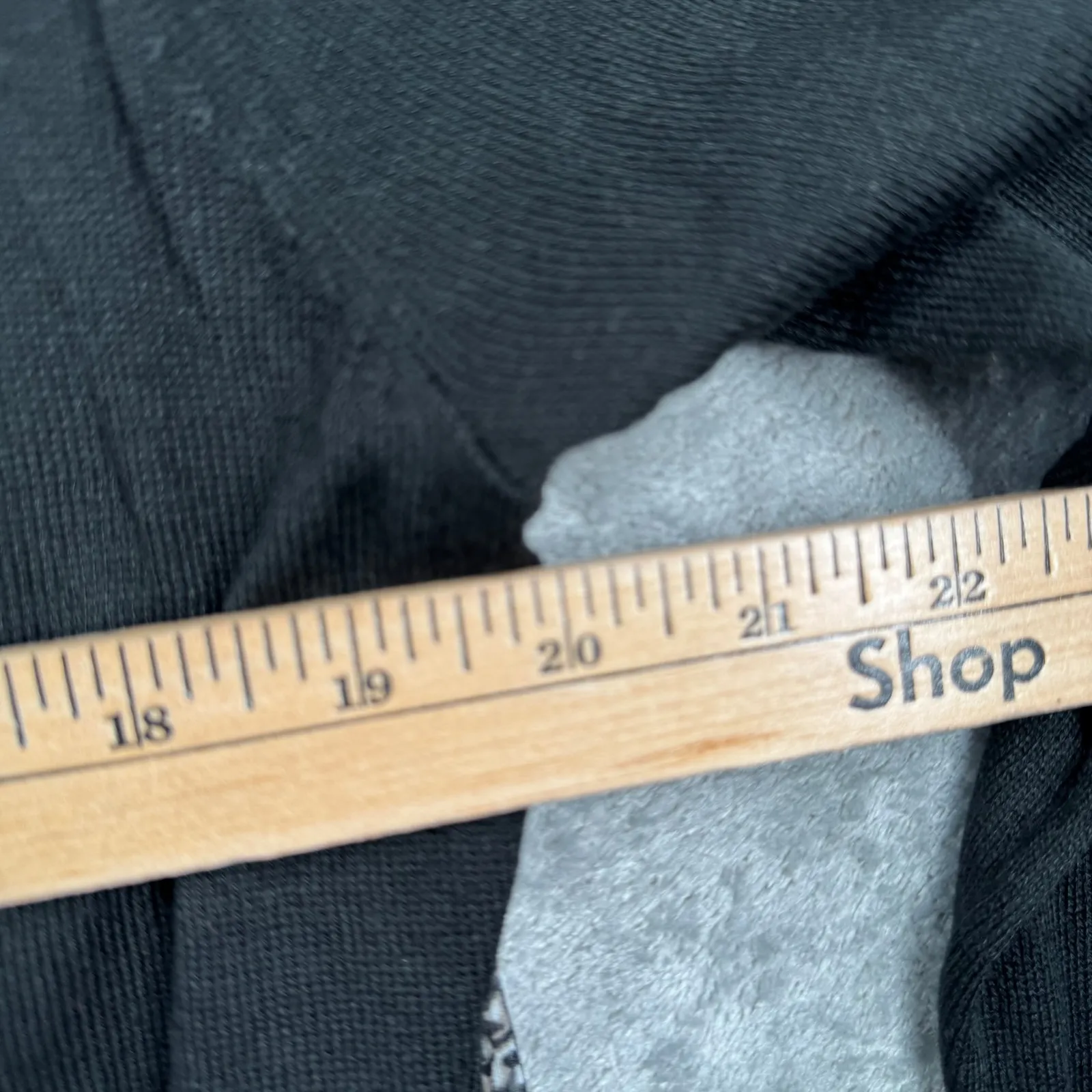 89th & Madison Black Cardigan Sweater Women Large Sheer Printed Back Open Front - Image 9