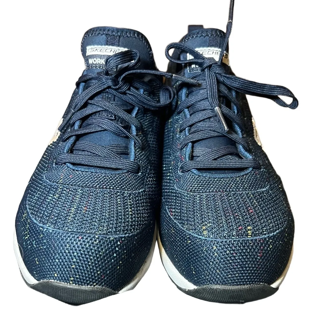 Skechers Work Shoes Womens Size 8 1/2 Steel Toe Safety Navy Blue Sneakers Safety - Image 3