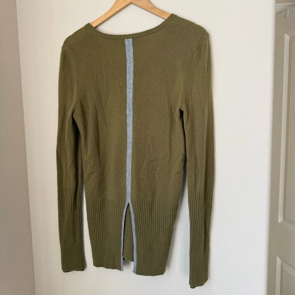Duffy 100% Cashmere Sweater – Size M Green Size M - Image 2