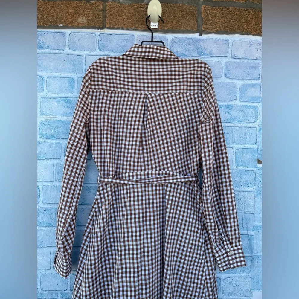 nobody's child gingham dress in brown size 8 White - Image 12