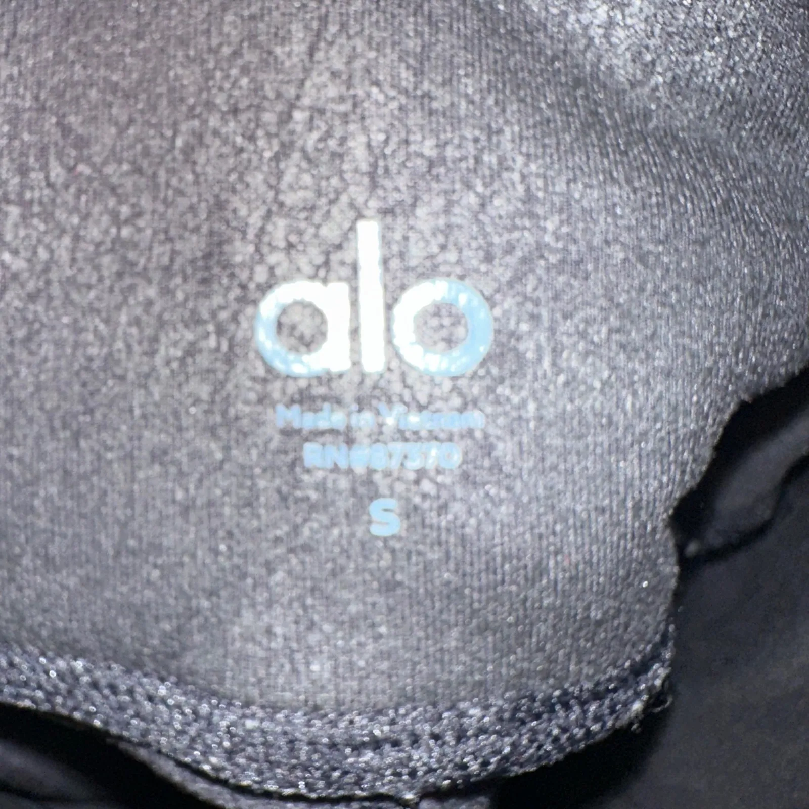 ALO Yoga Moto Leggings High‎ Waist Black Moto Panel Detail Athleisure Small - Image 9