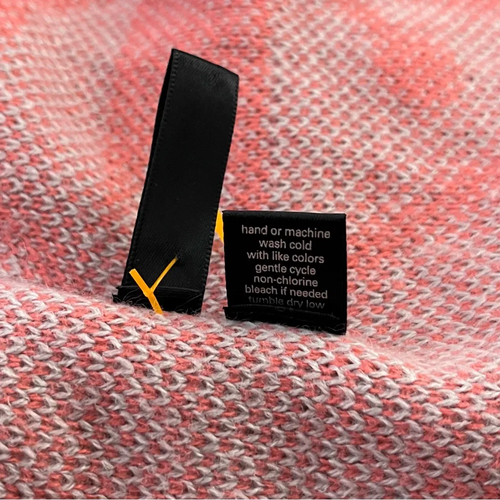 Full Tilt Fringe Hem Aztec Cardigan Open Front Gray Pink M Juniors - Image 4