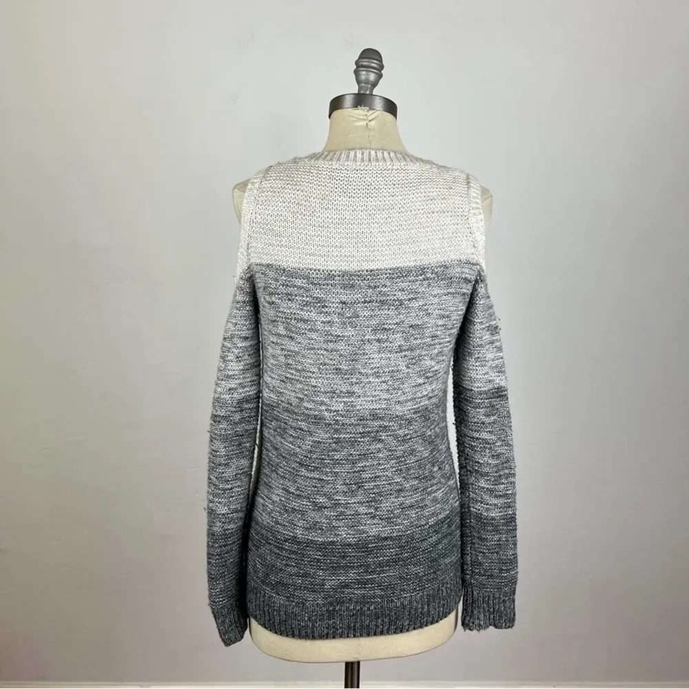 Rebecca Minkoff Grey Marble Page Cold Shoulder Sweater - Image 7