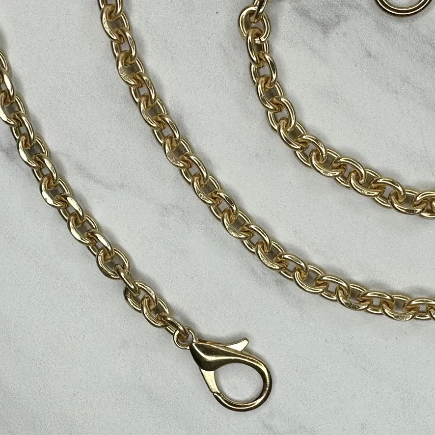 Gold Tone Chain Link Purse Strap Replacement Handbag Shoulder Crossbody ✨ - Image 2