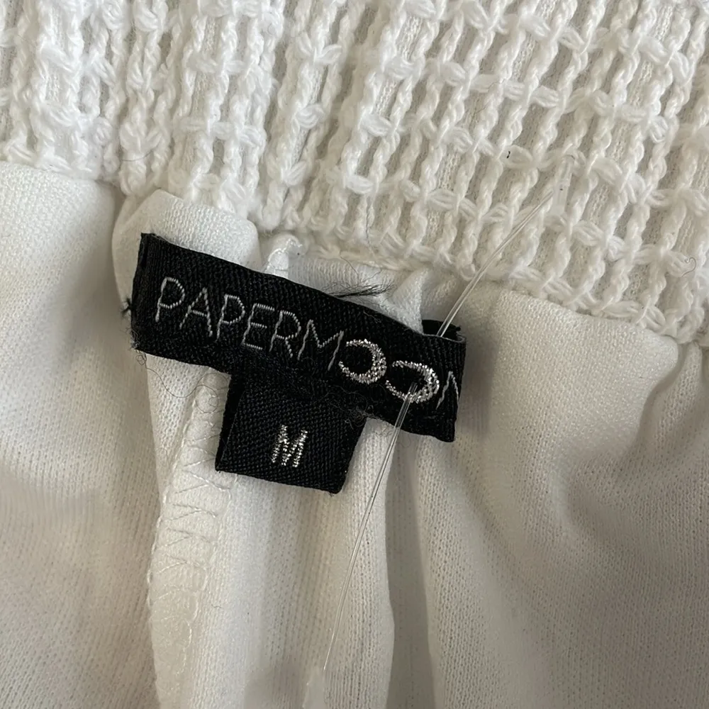 Papermoon White Crochet Knit Shorts - Image 3