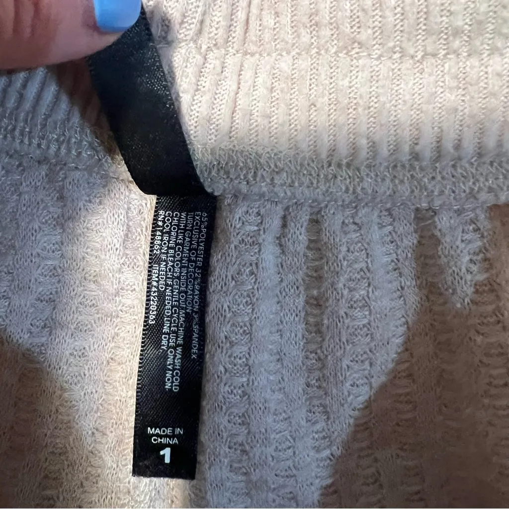 Torrid Super Soft Plush Waffle Wide-Leg Lounge Pant Heather Oatmeal 1 - Image 10