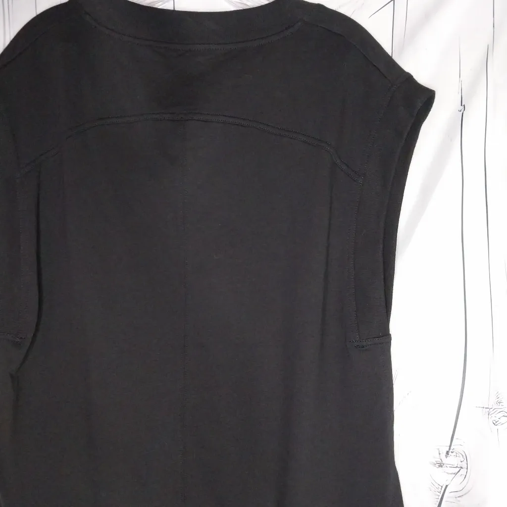 Athleta Retroterry Black V-Neck Athletic  Sleeveless Sweatshirt NWT - Image 8