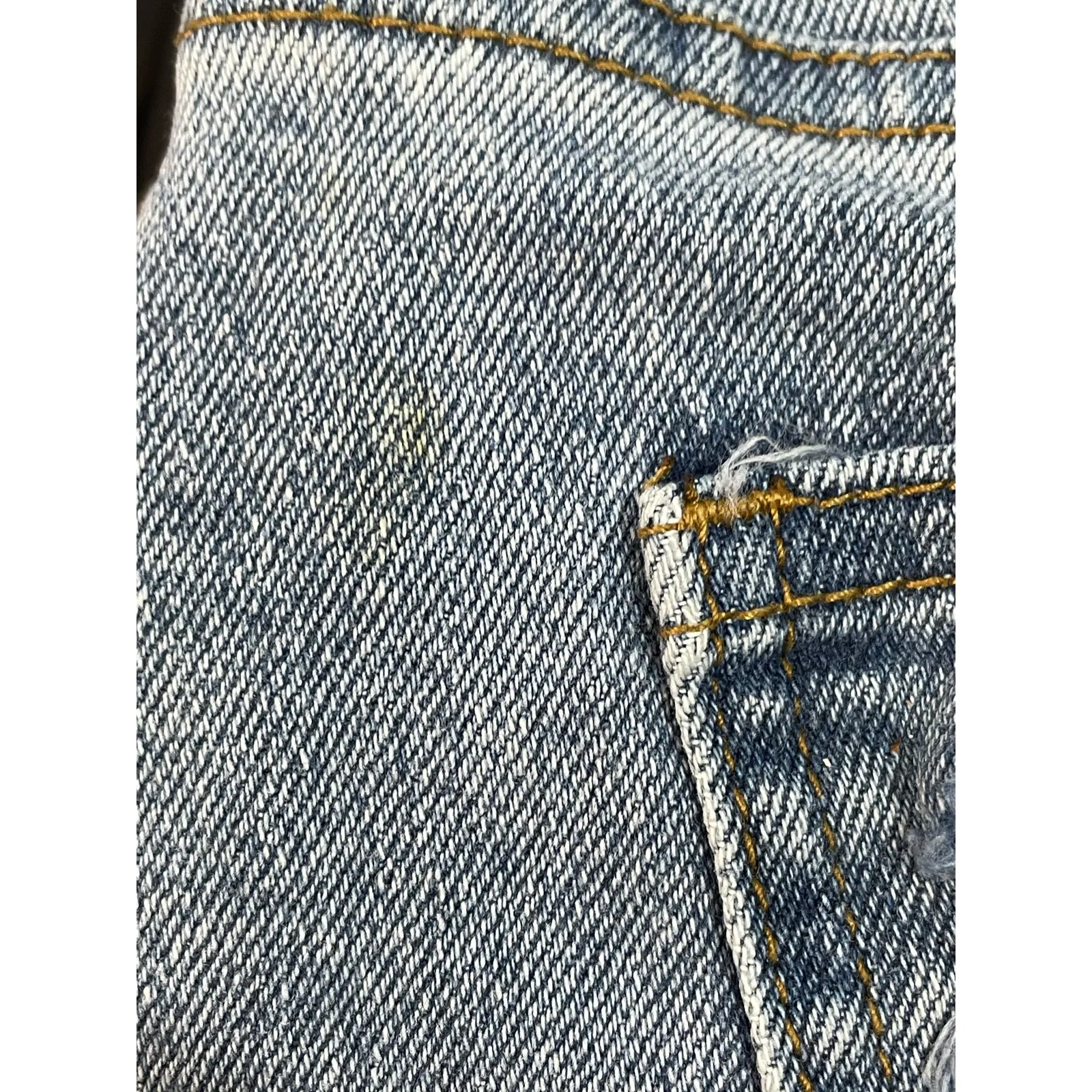 Akira Cut Off Jean Shorts Small Rhinestone Fringe High Rise Distressed Flaws - Image 11