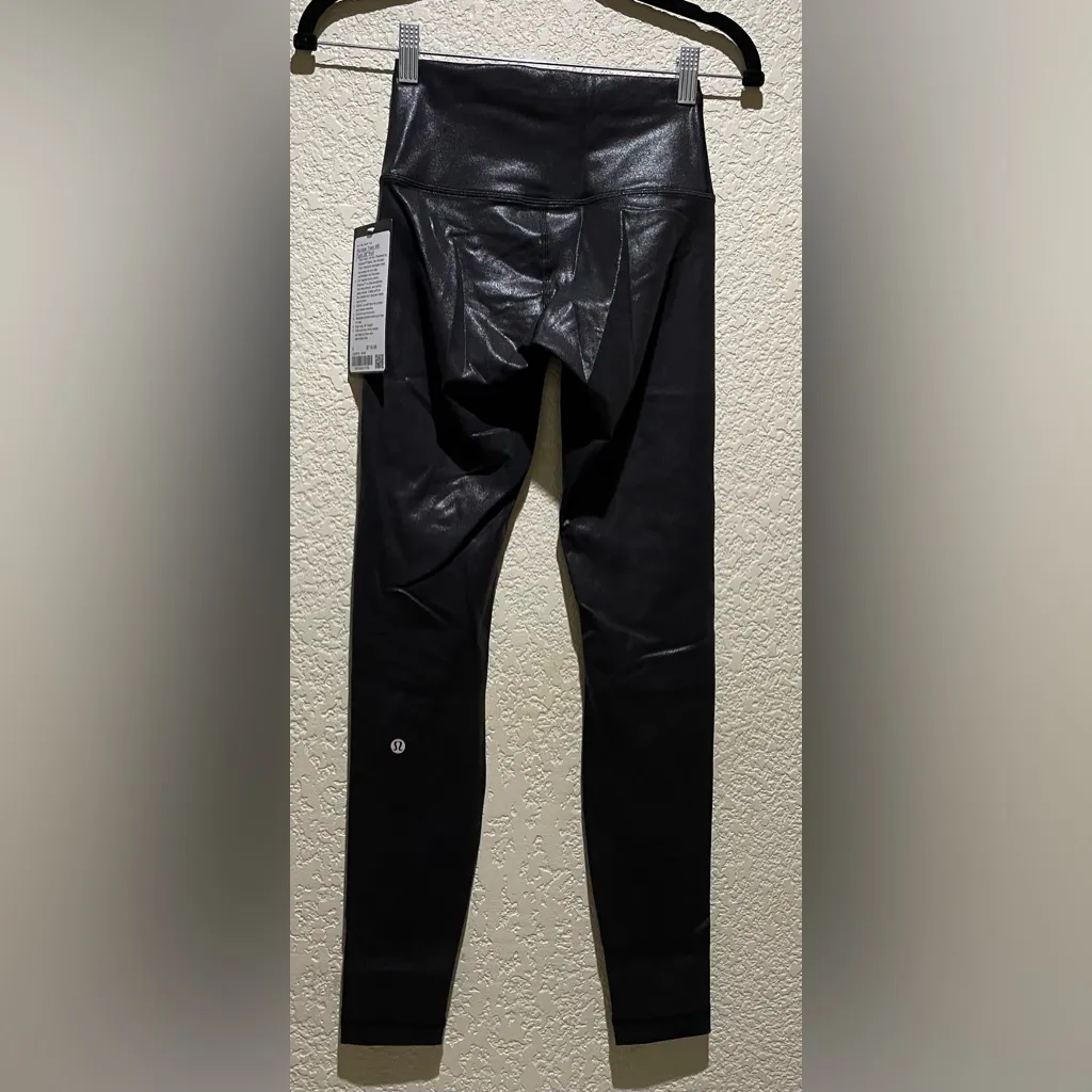 Lululemon NWT  Wunder Train High Rise Tight 28” Foil Black Size 4 - Image 7