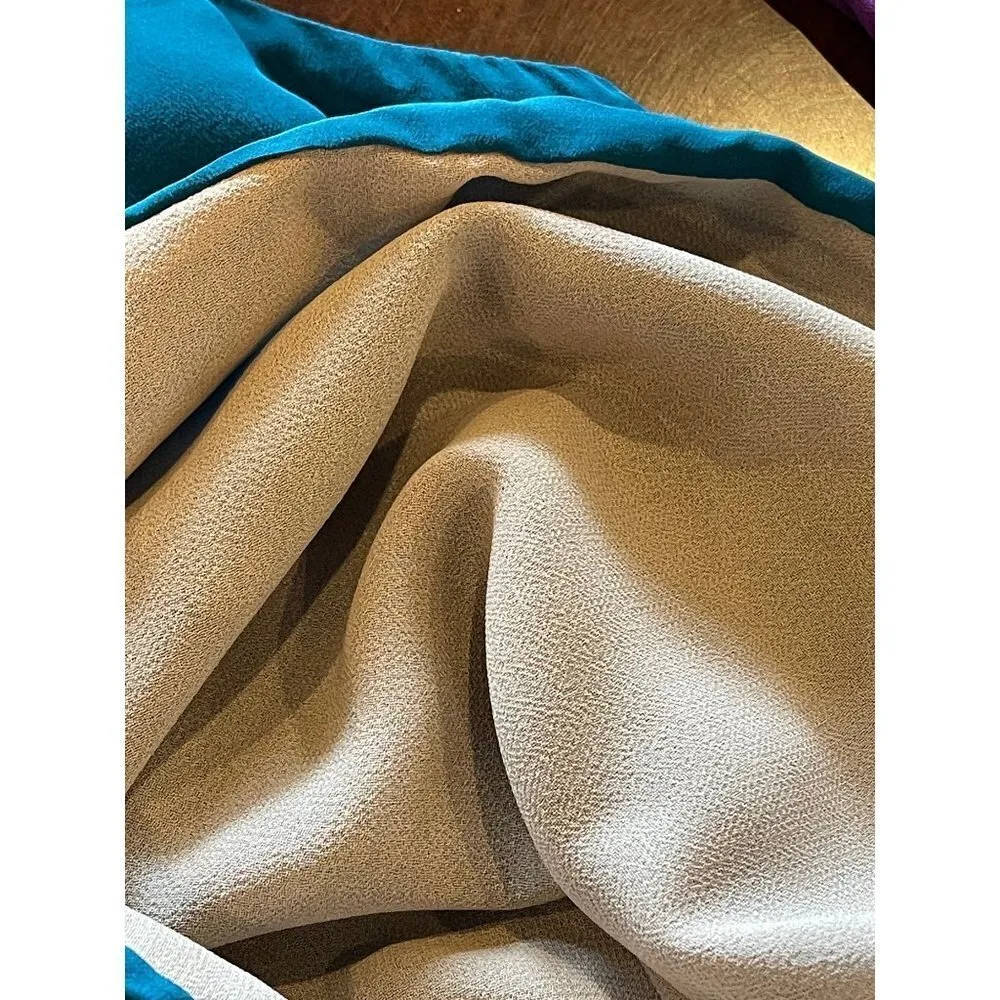 Naven By Revolve Silk Purple And Turquoise Long Sleeve Cut Out Mini Dress Size S - Image 11