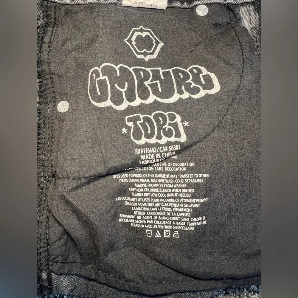 Grey/black baggy straight cut jeans - Image 15